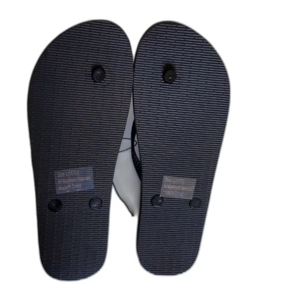 Men's West Loop Black Summer Beach Flip Flop Sandals, Various Sizes NWT - Picture 2 of 3